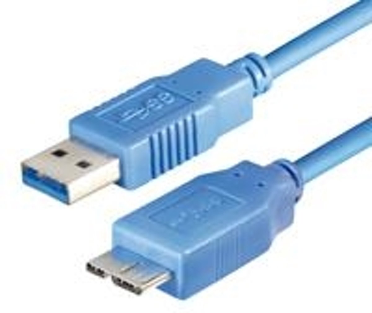 Alcasa USB A - Micro-USB B 2m 2m USB A Micro-USB B Mannelijk Mannelijk Blauw USB-kabel