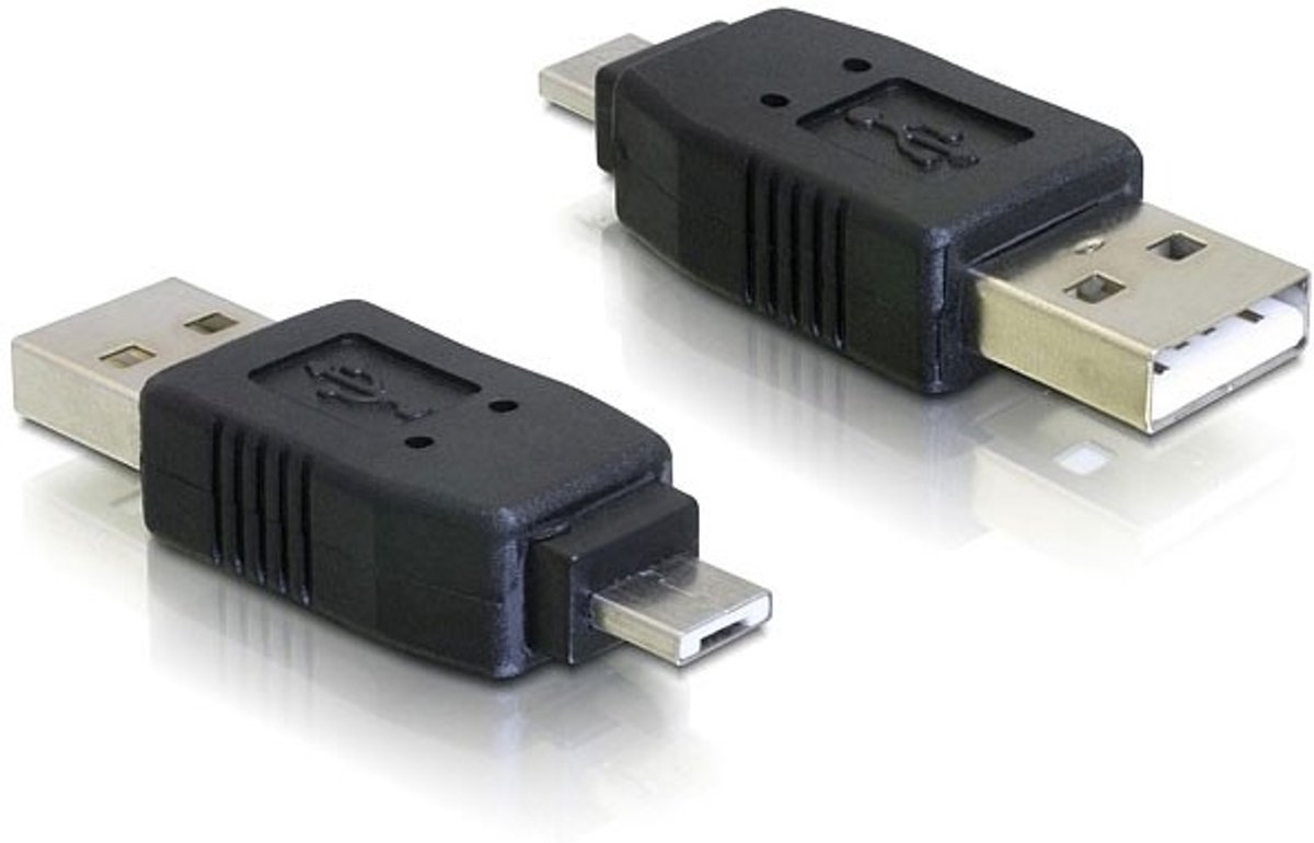 Alcasa USB-AD5 kabeladapter/verloopstukje USB micro-A USB 2.0 A Zwart