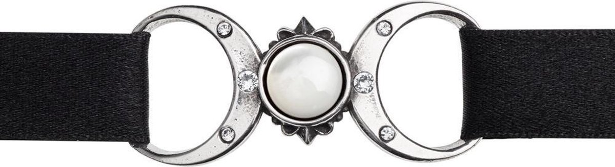 Alchemy Gothic Choker TRIPLE GODDESS Zilverkleurig/Zwart