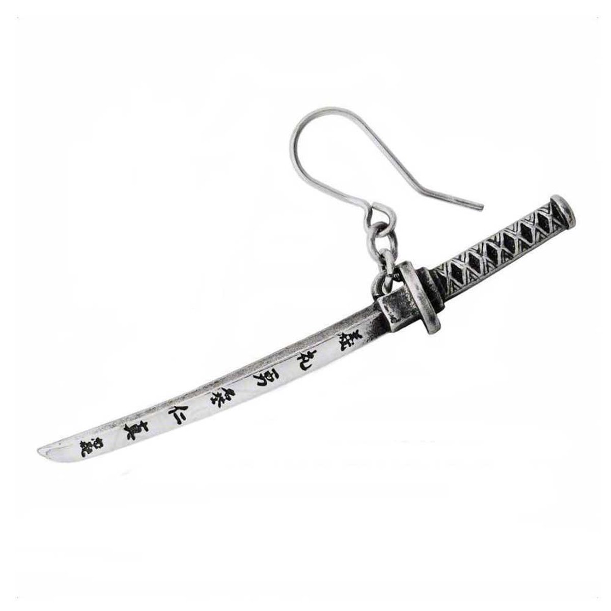 Alchemy Gothic Oorbellen BUSHIDO Zilverkleurig