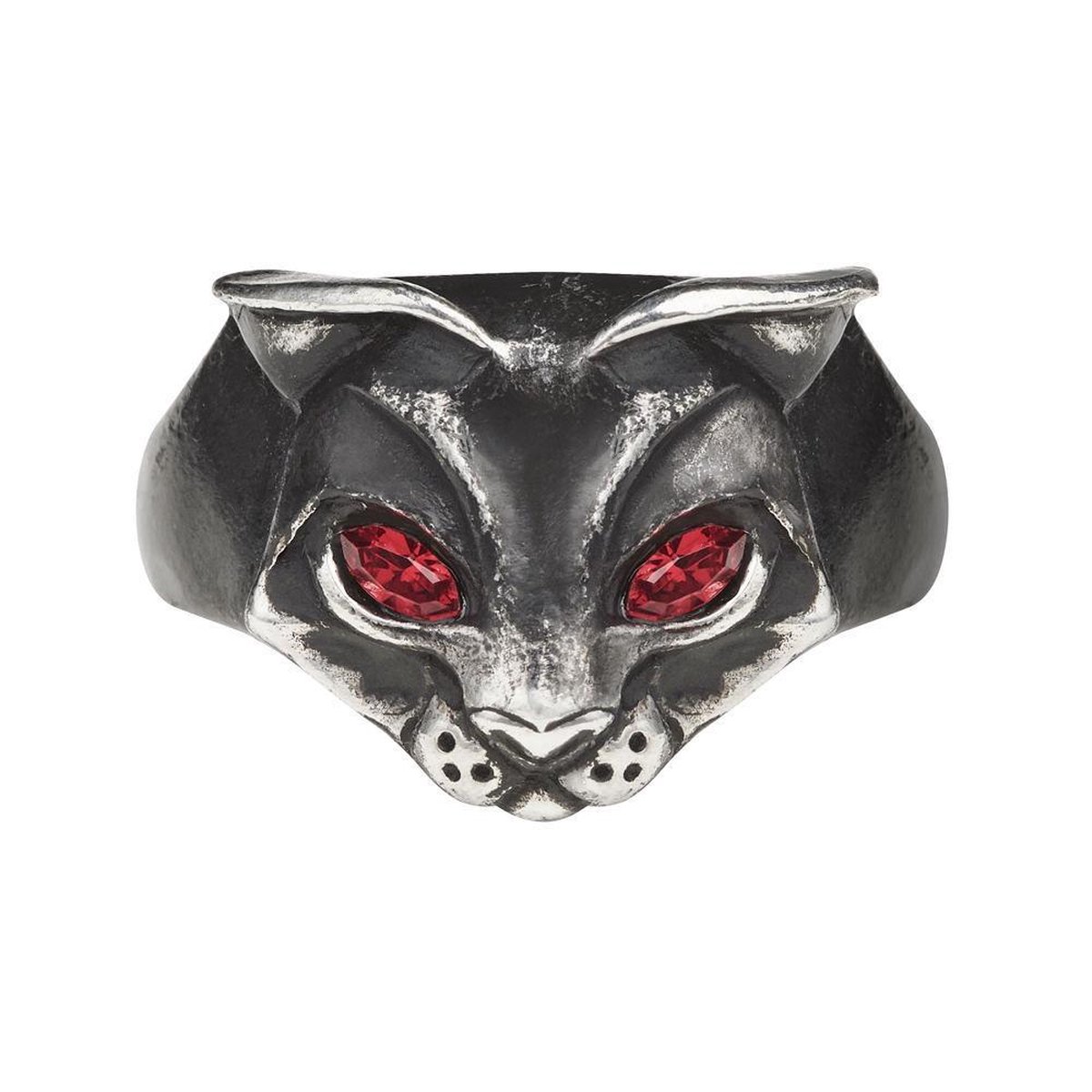 Alchemy Gothic Ring BASTET GODDESS Zwart