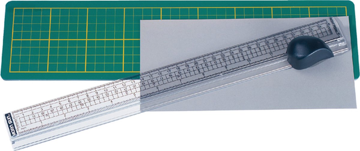 Snijliniaal   met mat 38x10cm snijvlak tot 33cm
