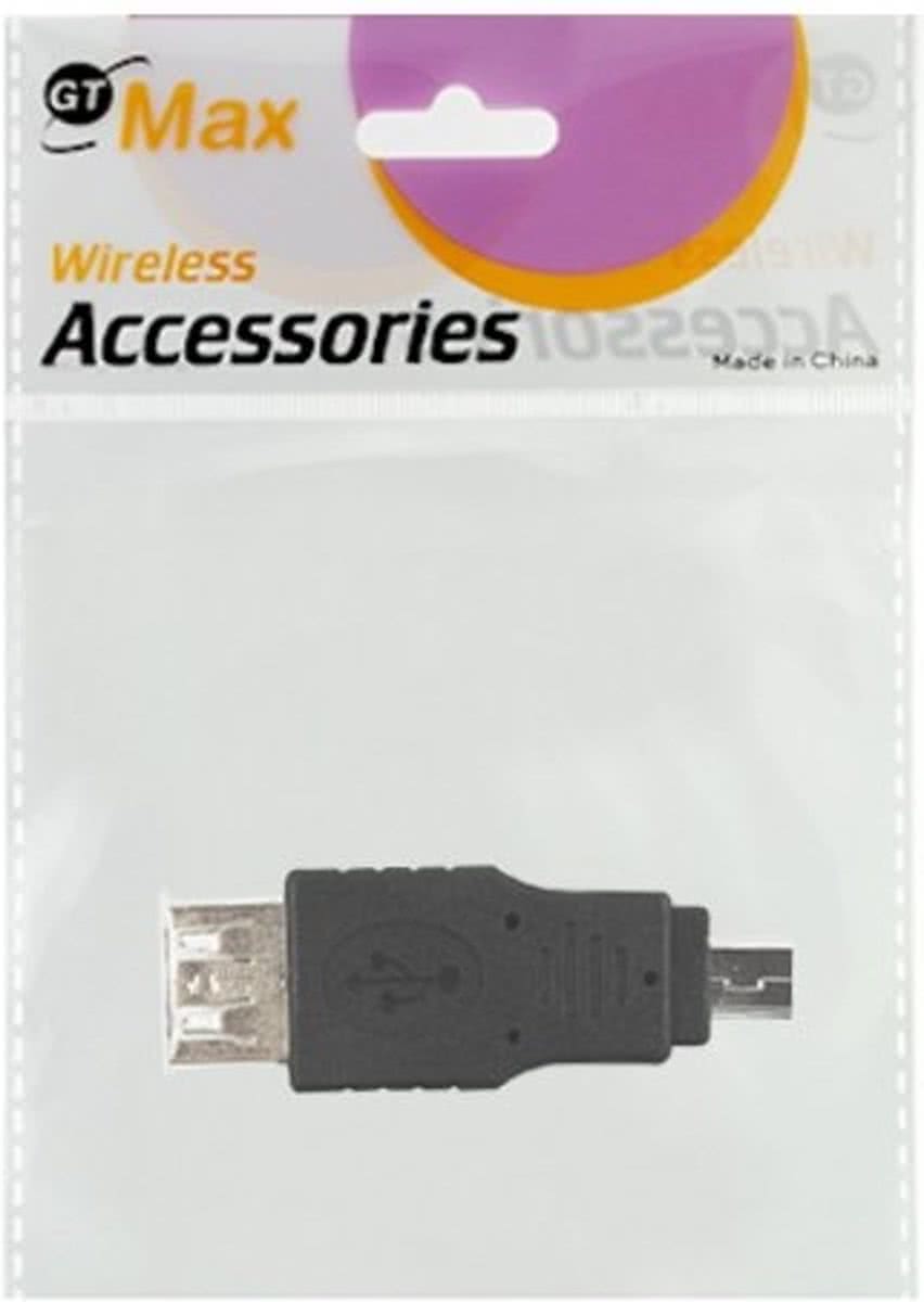 Aleratec 240153 USB A Mini USB B Zwart kabeladapter/verloopstukje