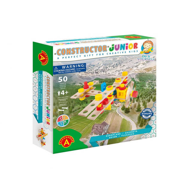 Alexander Toys Constructor Junior - Vliegtuig - 50st