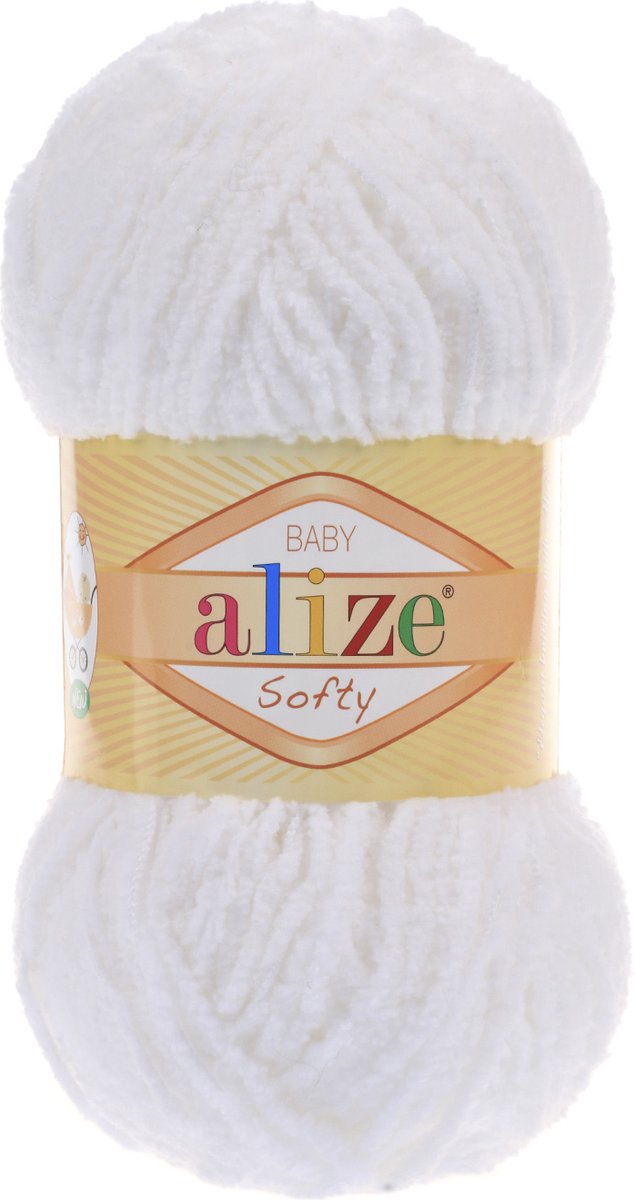 Alize Softy White 55 Pakket 5 Bollen 250 Gram