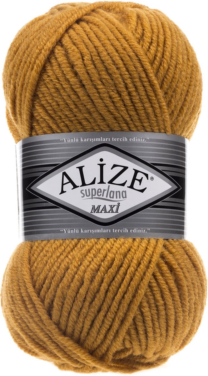 Alize Superlana Maxi 02 Saffron Pakket 5 Bollen 500 Gram