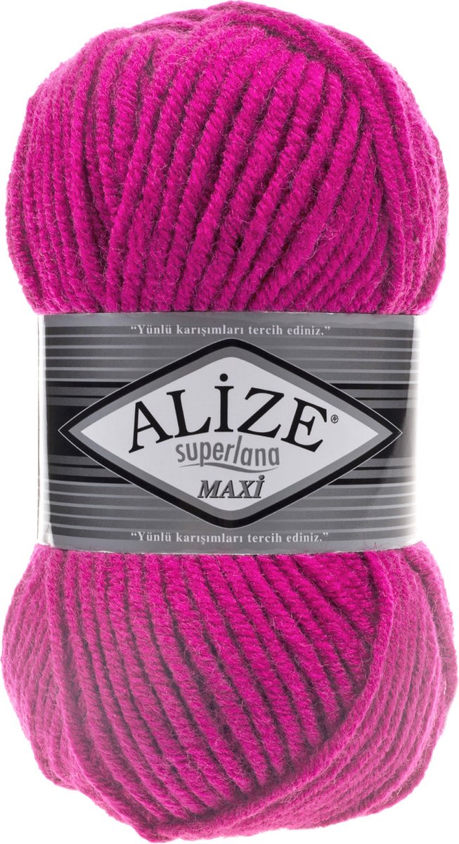 Alize Superlana Maxi 149 Fuchsia Pakket 5 Bollen 500 Gram