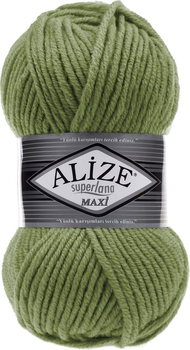 Alize Superlana Maxi 620 Olive Pakket 5 Bollen 500 Gram