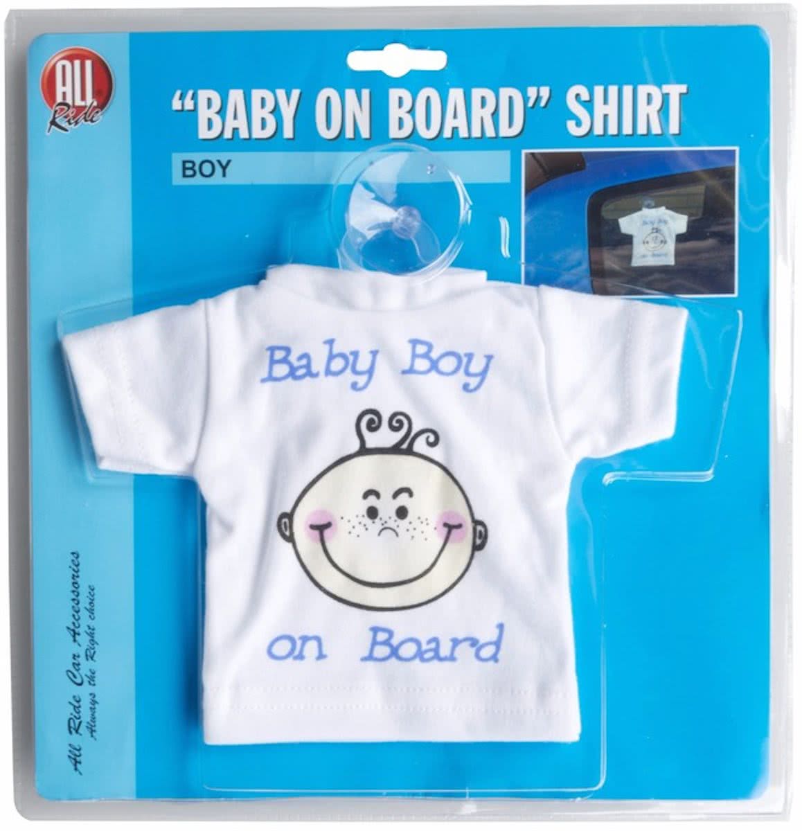 T-shirt baby on board jongen voor in de auto - geboorte / babyshower