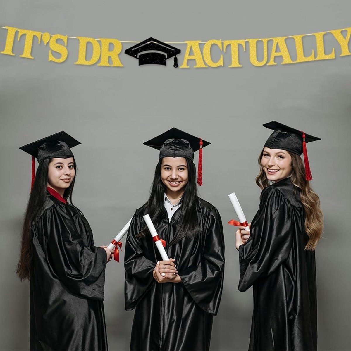   - Afstudeerdecoratie voor Dr Afstuderen - Feestdecoratie met dokterstitel - Hangslinger met felicitatie - Feestaccessoires Dr
