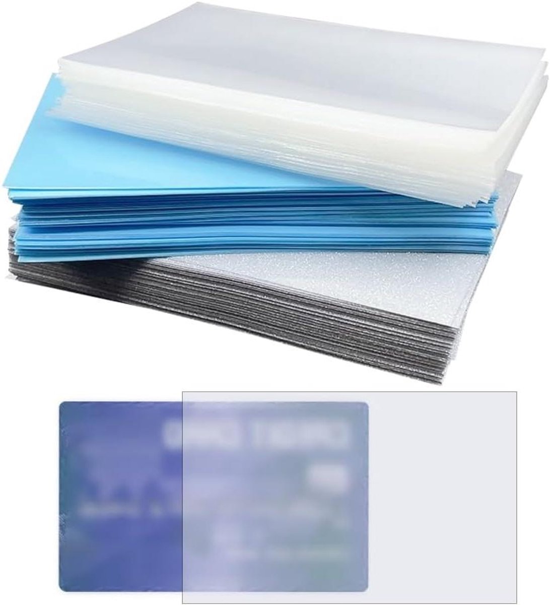   - Harde Doorzichtige Kaarthoezen voor de meeste Kaarten - Matte Kleur - 150 stuks