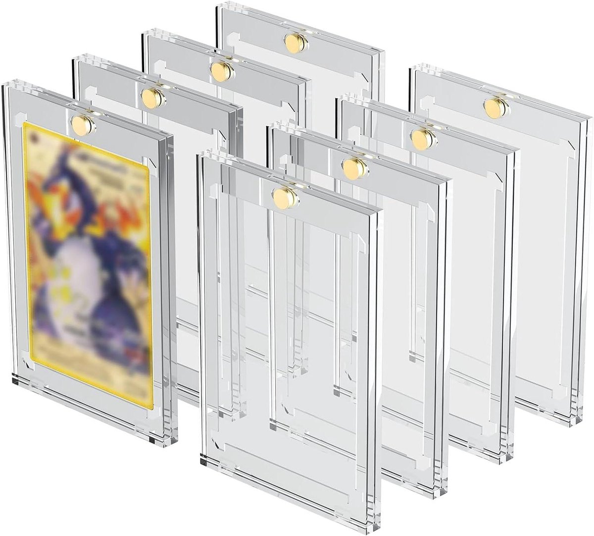   - Magnetische kaarthouder 8 stuks 35PT UV-kaarten en verzamelkaarten sleeves beschermer - Toploader magnetische kaarthouder voor speelkaarten