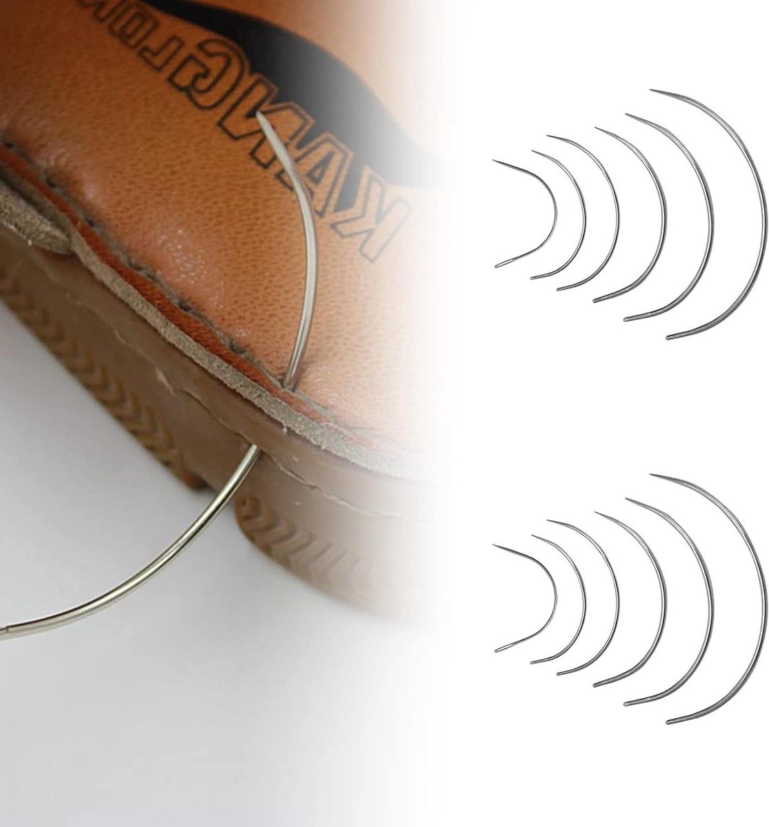 Allecto Plus - Naainaalden 12-delig voor handnaaien - Duurzame handnaalden voor bekleding - Tapijten - Leer reparatie canvas