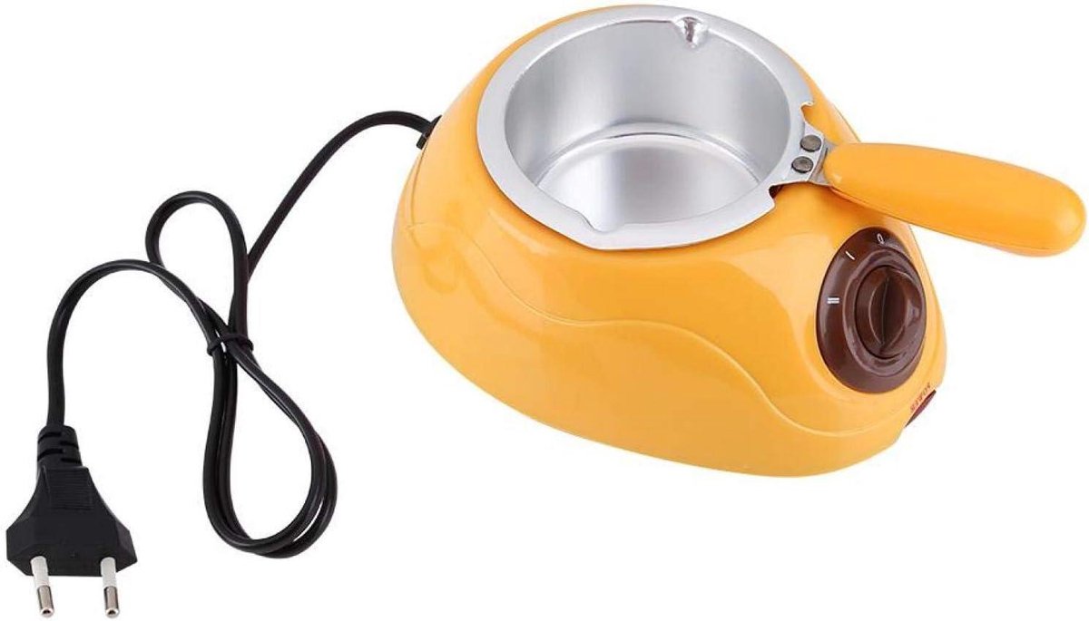 Allecto Premium - Elektrische Chocoladesmelter voor Thuis en Restaurant - Smelt Chocolade Zonder Water (Geel Roze)