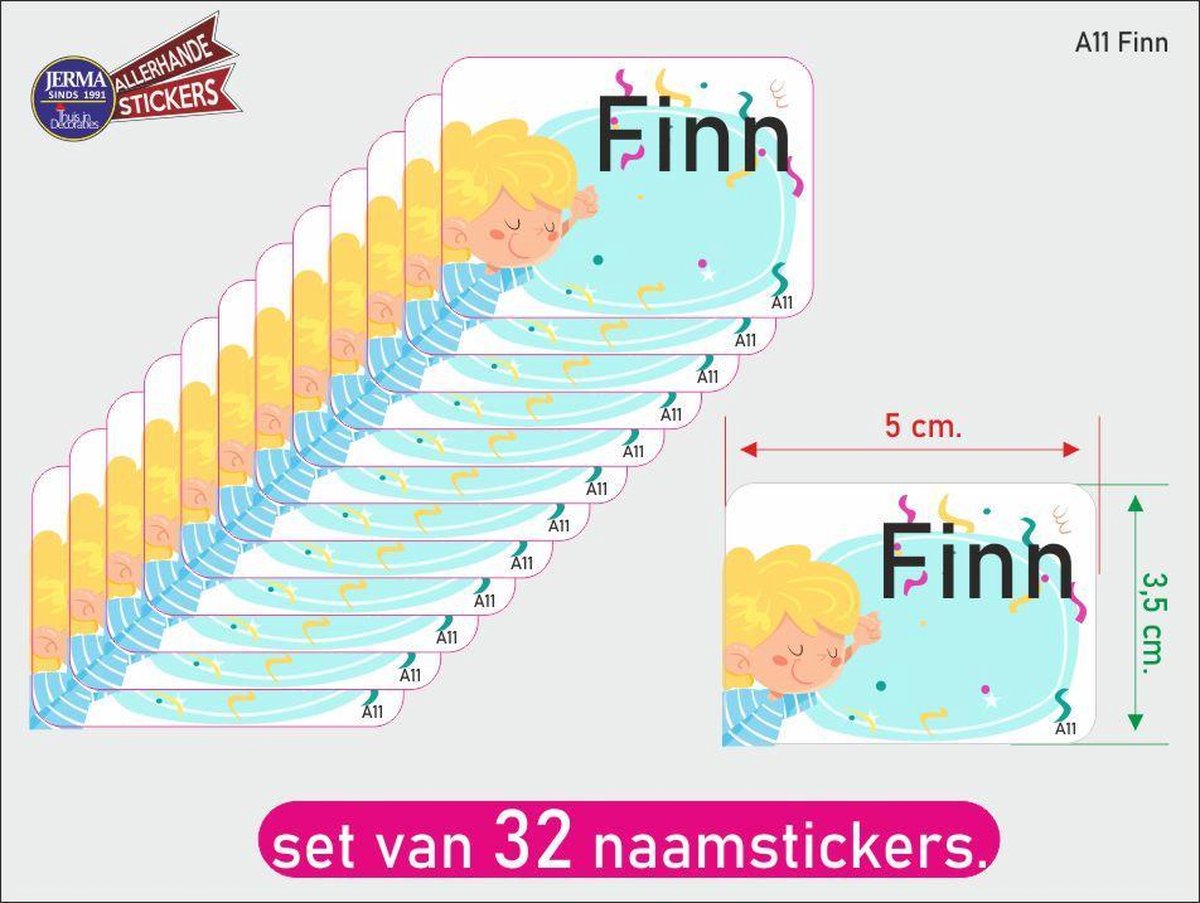 Kinder Naamsticker model Finn A11