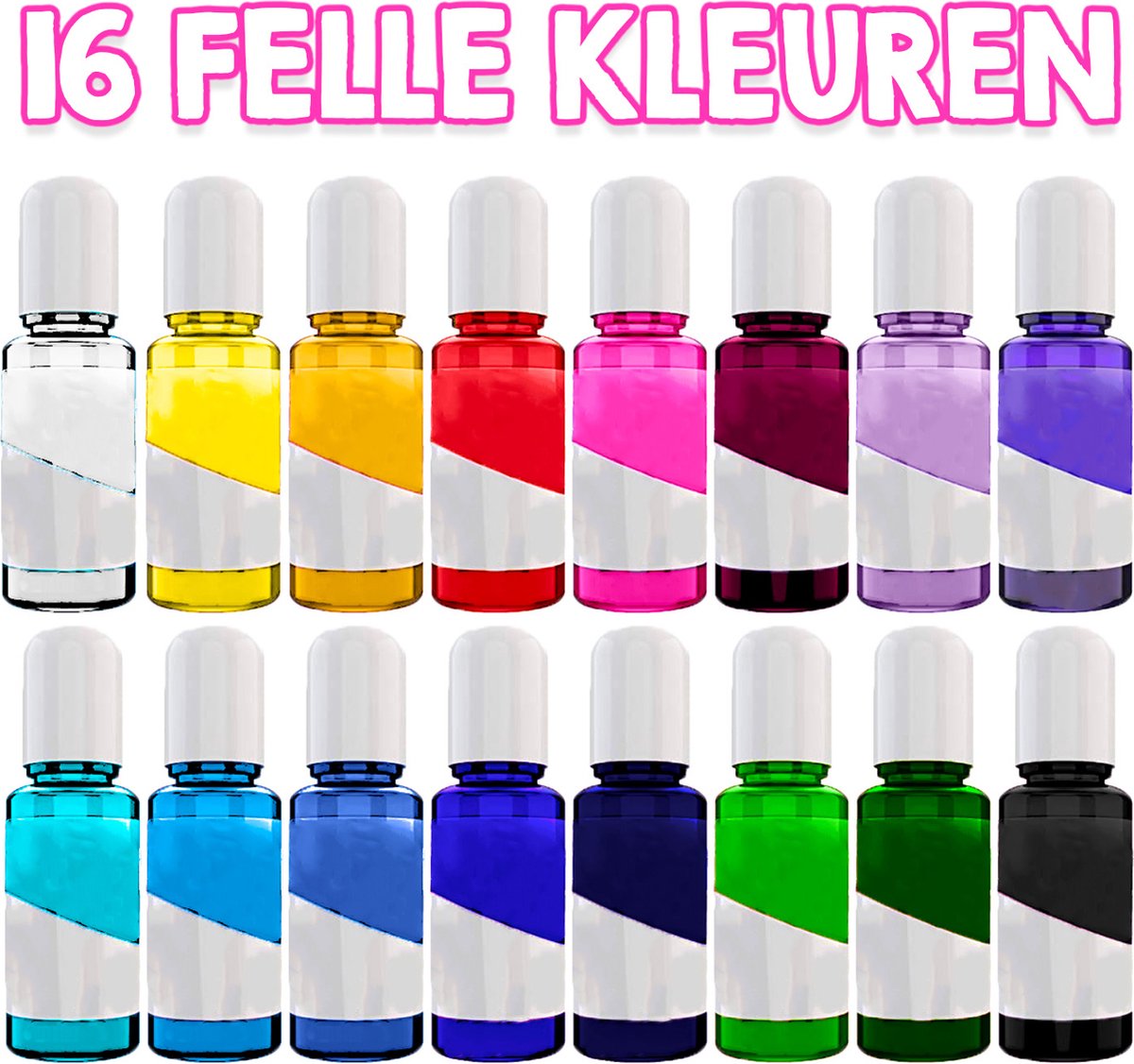 Allerion Epoxy Pigment Set – Knutselset – 16 verschillende kleurstoffen – Epoxy Resin Set