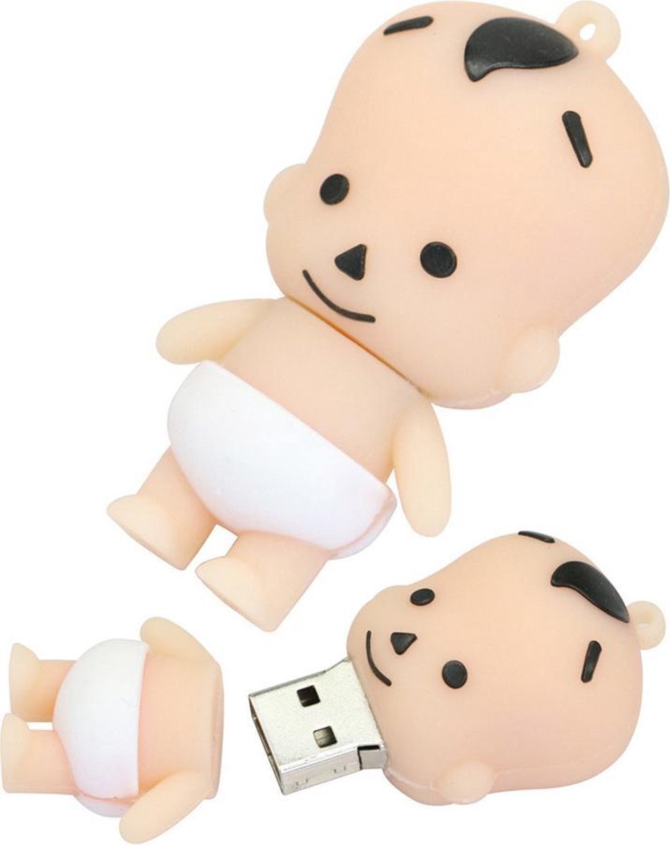 Baby usb stick 8GB wit -1 jaar garantie – A graden klasse chip