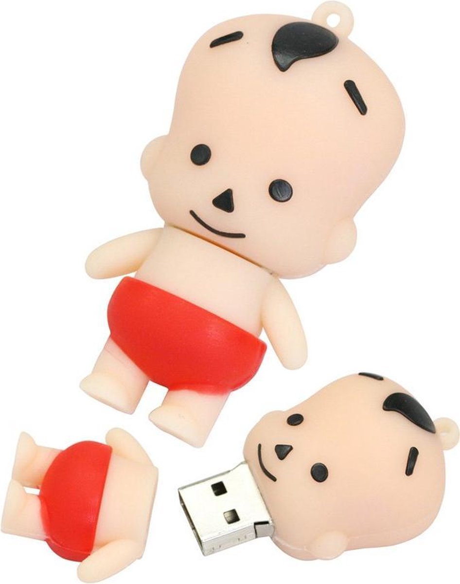 Baby usb stick 8gb rood - Kraamcadeau -1 jaar garantie – A graden klasse chip