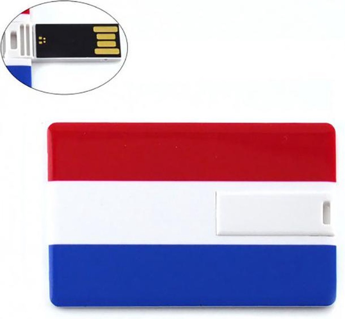 Creditcard usb stick Nederlandse vlag 16GB -1 jaar garantie – A graden klasse chip