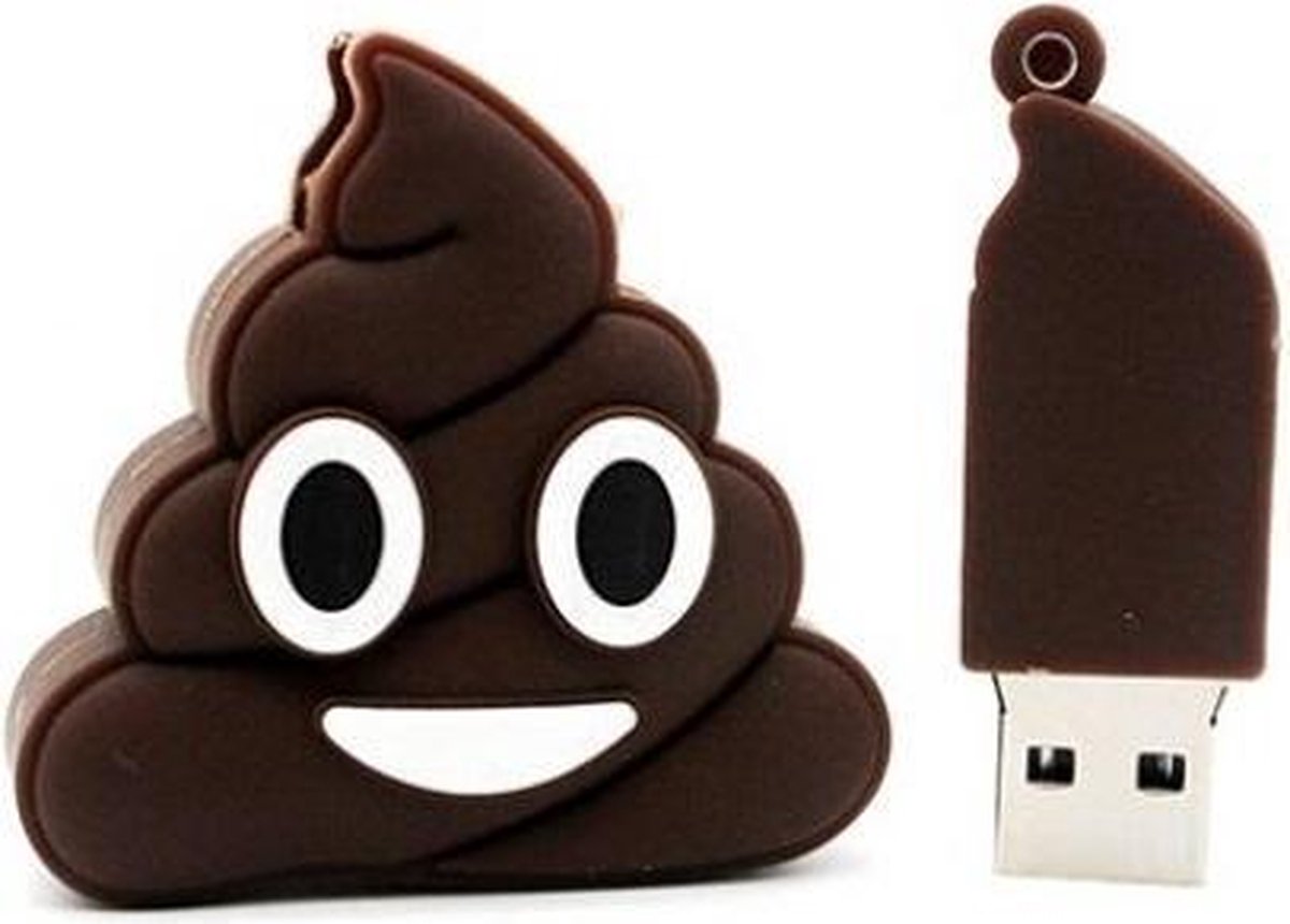 Emoji poop usb stick 16GB -1 jaar garantie – A graden klasse chip