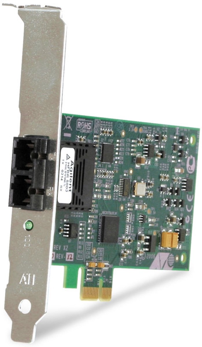 Allied Telesis 100FX Desktop PCI-e Fiber Network Adapter Card w/PCI Express, Federal & Government 100 Mbit/s