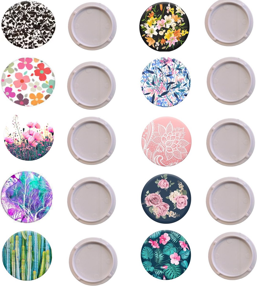 Popsocket disk set Flower 10 stuks