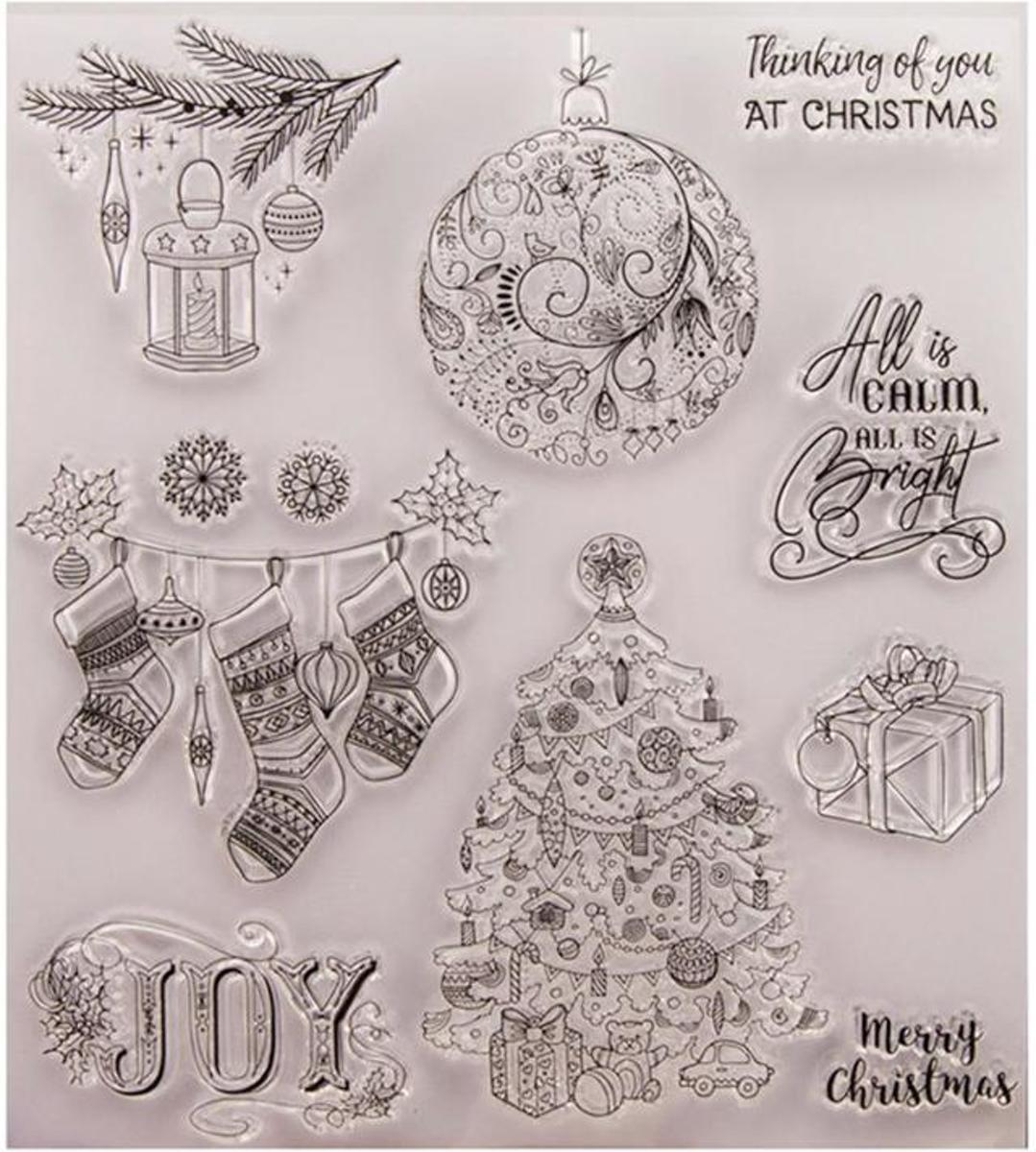 Kerststamps - kerstkaarten - Handlettering - figuren