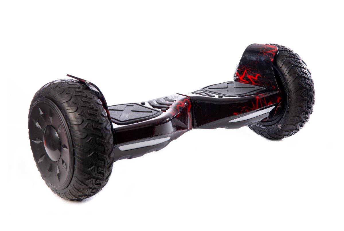   - Hoverboard – Red Lightning – 10 inch Off-Road - 15 km/h - 10km bereik - Bluetooth speaker - Oxboard -  