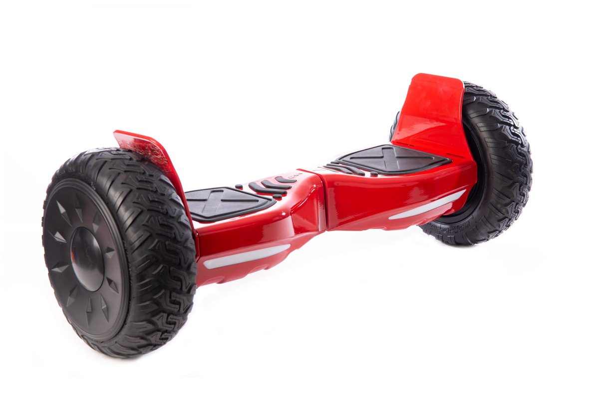  - Hoverboard – Red – 10 inch Off-Road - 15 km/h - 10km bereik - Bluetooth speaker - Oxboard -  