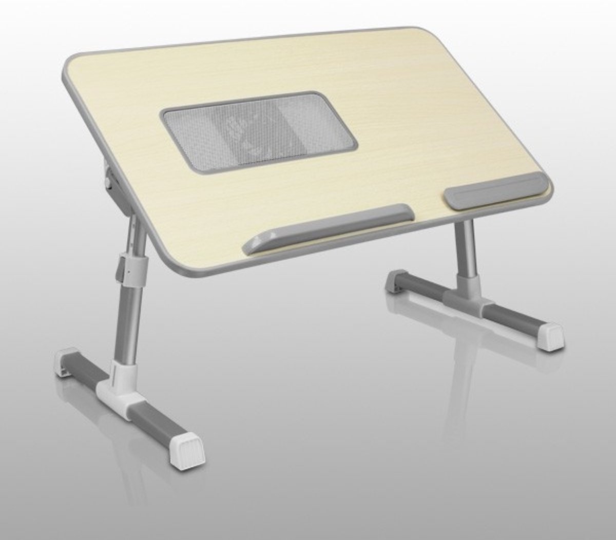 Aluratek (ACT01F) Verstelbare, opvouwbare, ergonomische laptop koeltafel met koelventilator (staand bureau, bank / banklade, vloer)