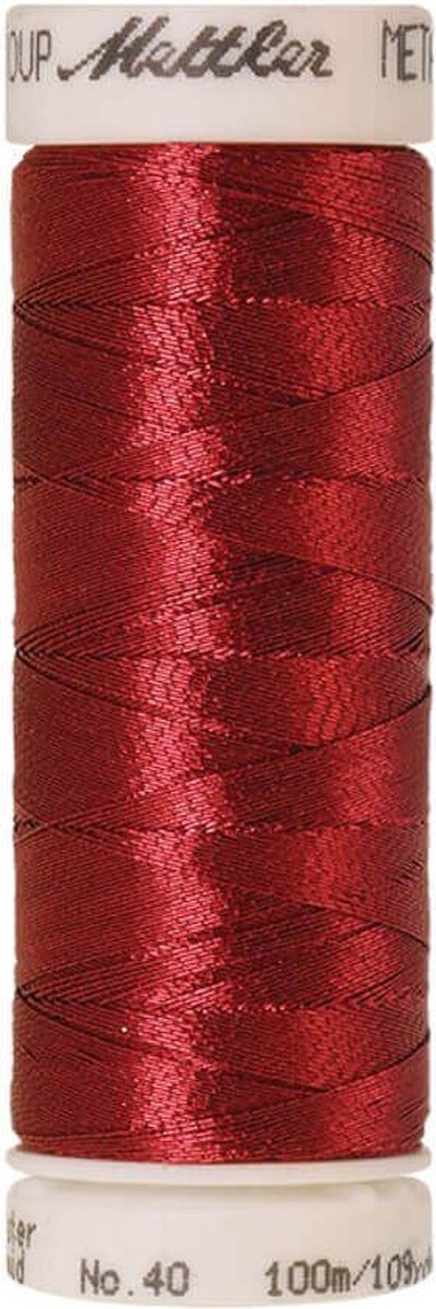 AMANN METTLER METALLIC NR.40 4 ROLLETJES X 100M - 1723 ROOD