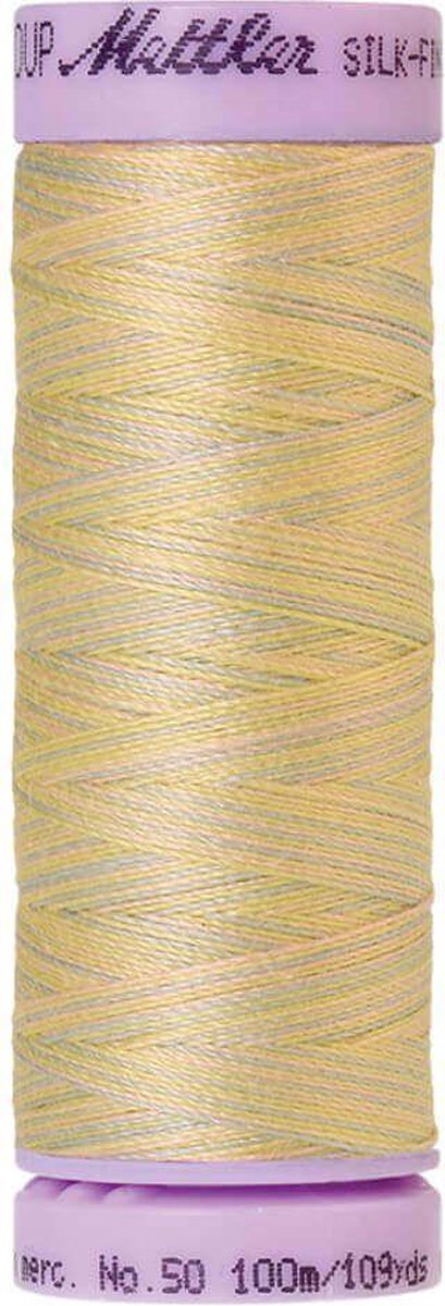 AMANN SILK-FINISH COTTON, MULTI-COLOR GAREN, GEEL-GROEN-BLAUW, 100M, COL. 9844, PER STUK