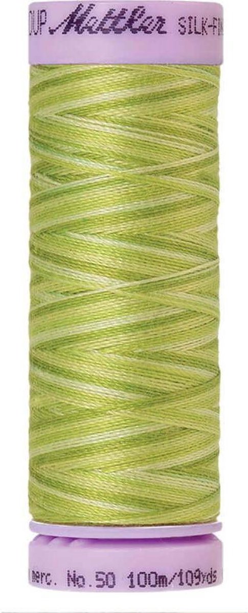 AMANN SILK-FINISH COTTON, MULTI-COLOR GAREN, GROEN, 100M, COL. 9817, PER STUK