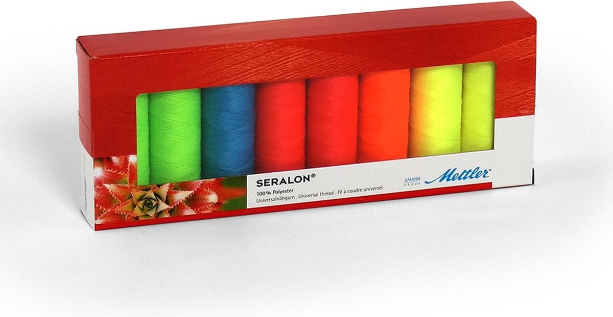 Mettler SERALON Neon-Kit 8er N?hgarn-Set: Universalgarn zum N?hen oder Sticken