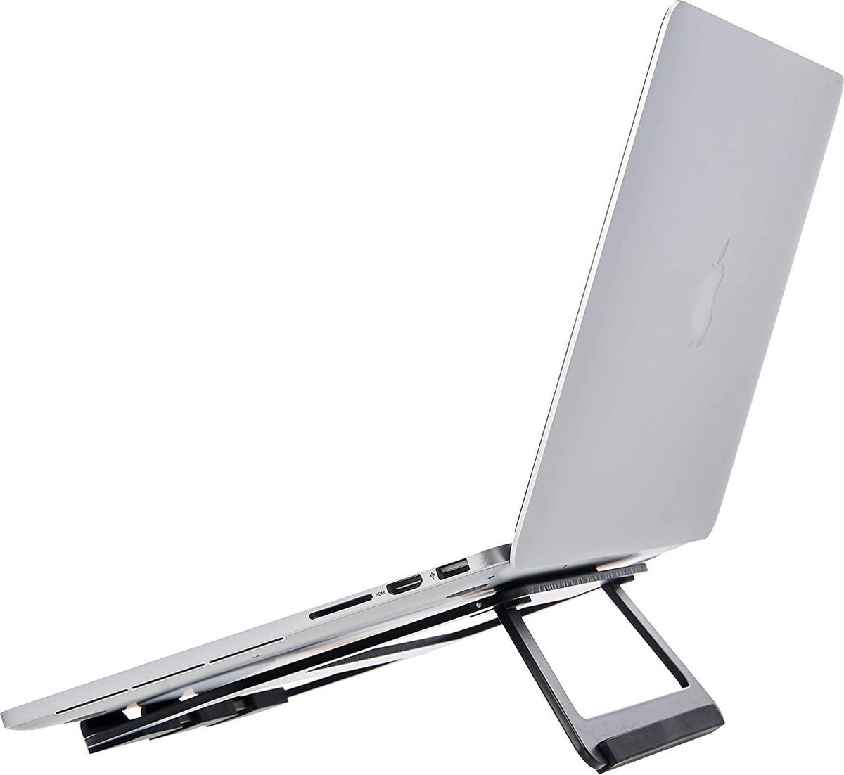 AmazonBasics - Opvouwbare aluminium laptopstandaard voor laptops tot 38,1 cm (15 inch), zwart