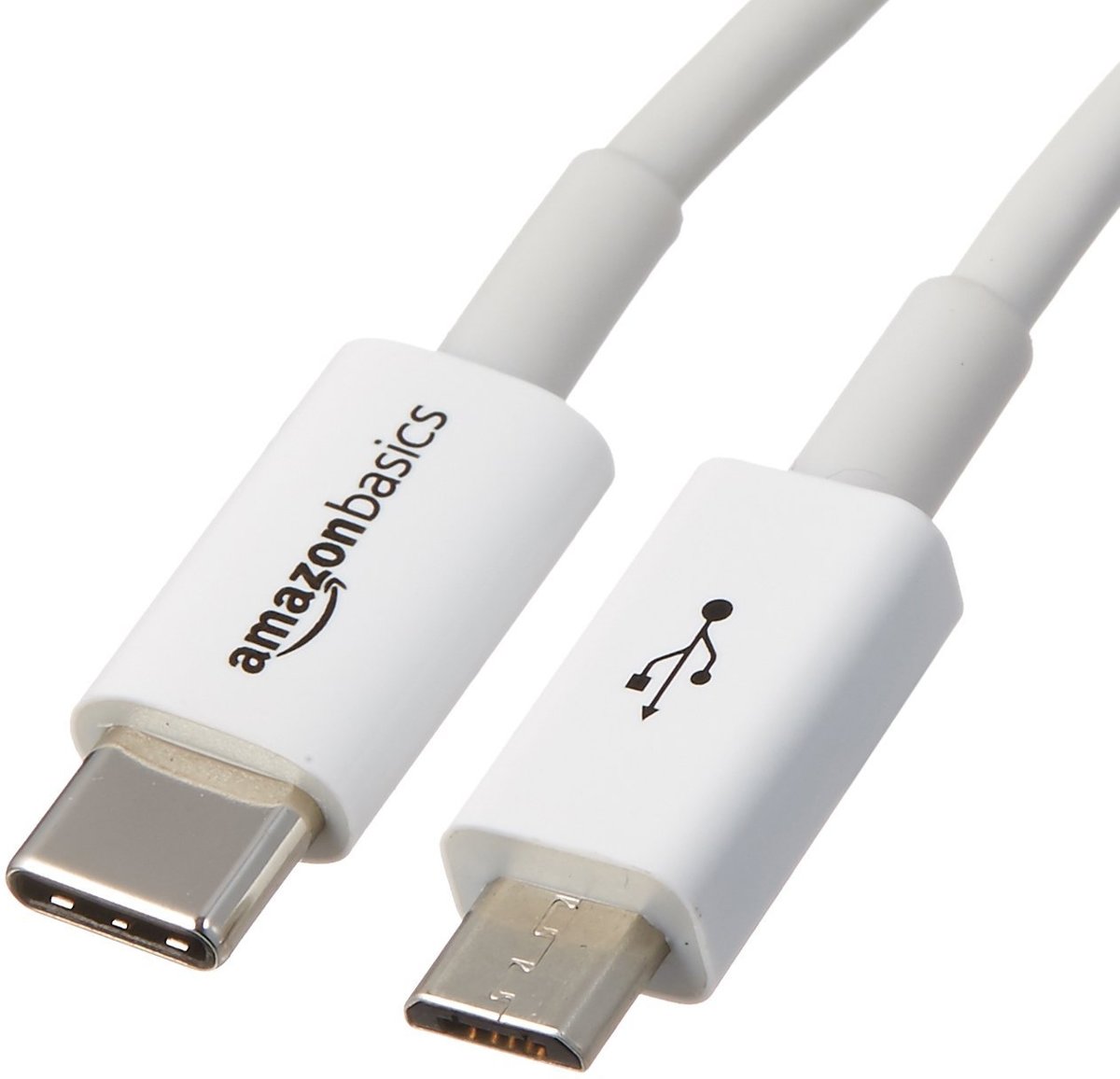 AmazonBasics L6LUC004-CS-R 1.8m USB C Micro-USB B Mannelijk Mannelijk Wit USB-kabel