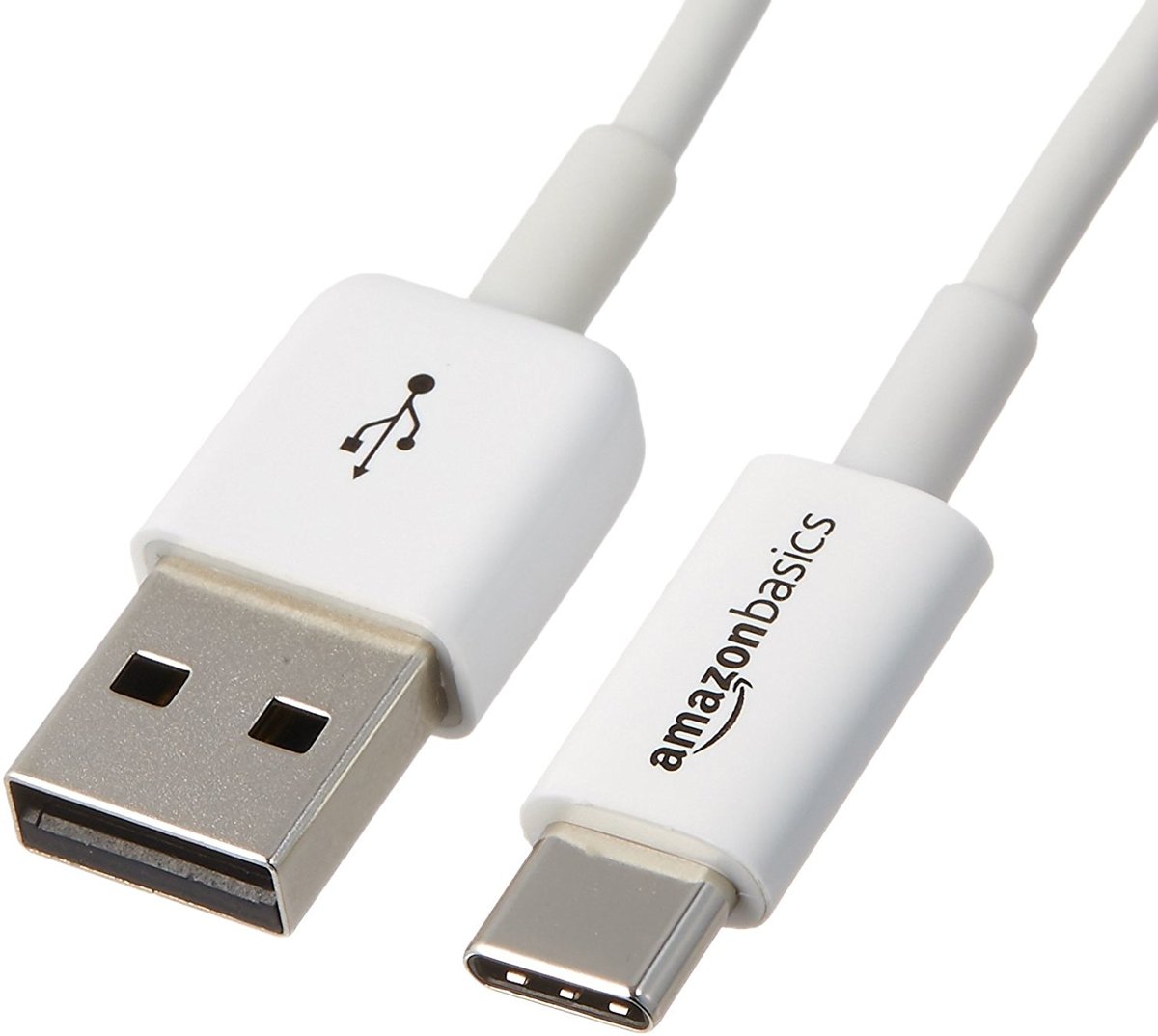 AmazonBasics L6LUC012-CS-R 1.8m USB C USB A Mannelijk Mannelijk Wit USB-kabel