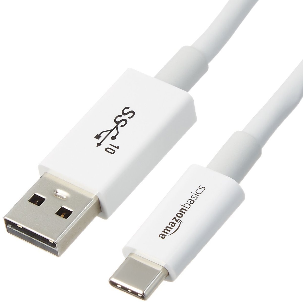 AmazonBasics L6LUC016-CS-R 0.9m USB C USB A Mannelijk Mannelijk Wit USB-kabel