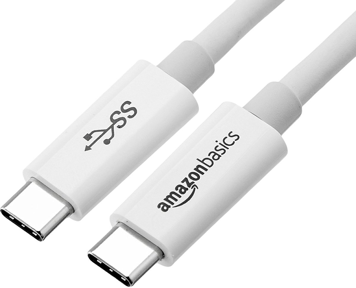 AmazonBasics L6LUC018-CS-R 0.9m USB C USB C Mannelijk Mannelijk Wit USB-kabel