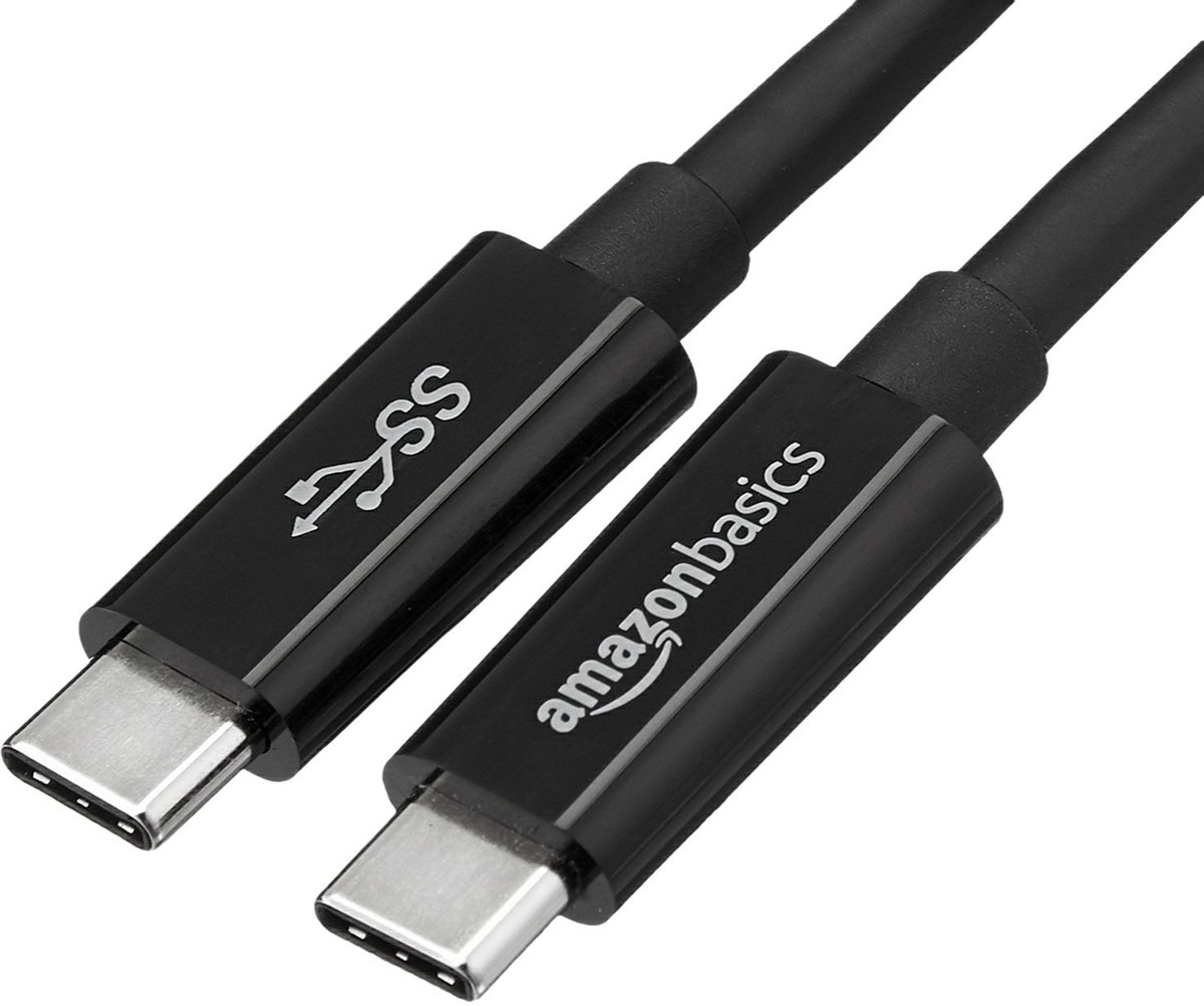 AmazonBasics L6LUC019-CS-R 1.8m USB C USB C Mannelijk Mannelijk Zwart USB-kabel