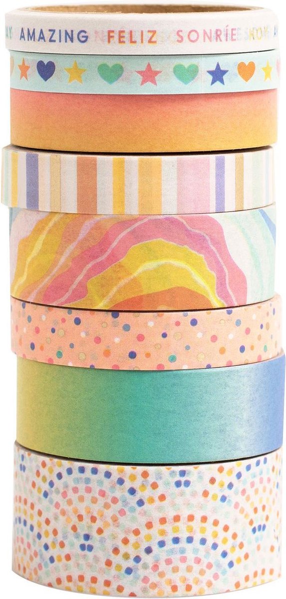 American Crafts - Embellishment Buenos Días Washi Tape White Adhesive Washi Tape