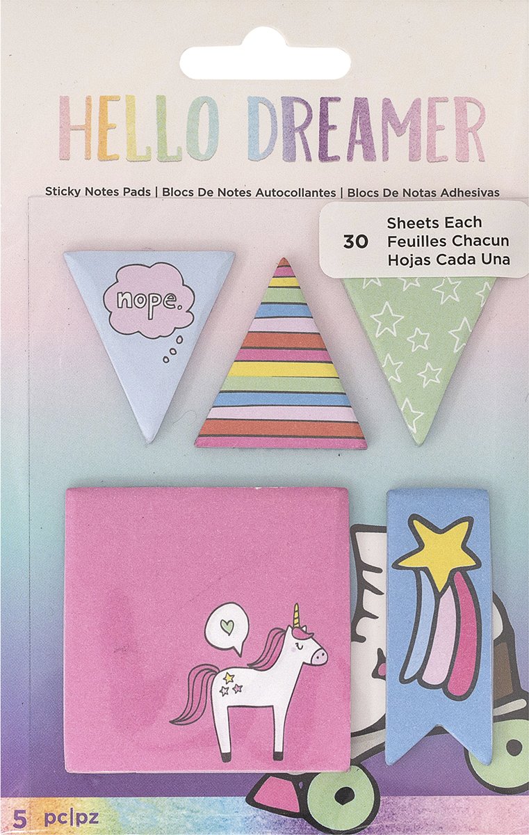   - Hello Dreamer Pad - Sticky Note Set (5 varianten / 150 sticky notes)