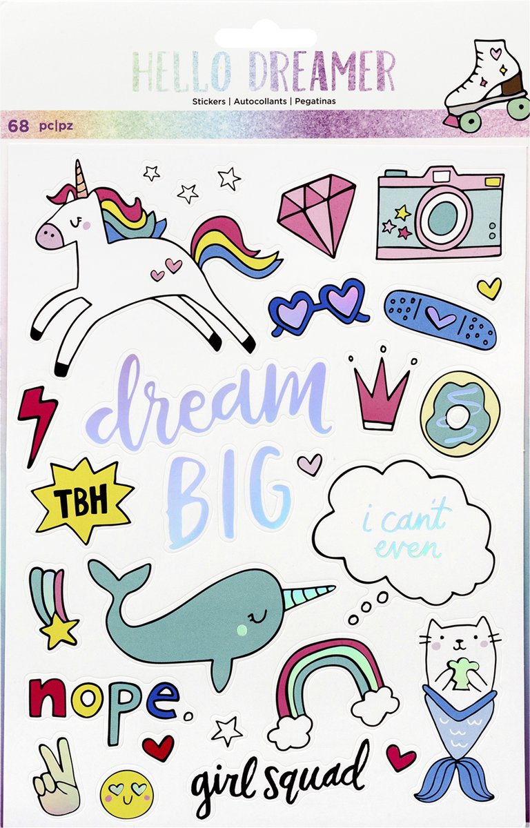 American Crafts - Hello Dreamer Stickerpad large - 68 stuks