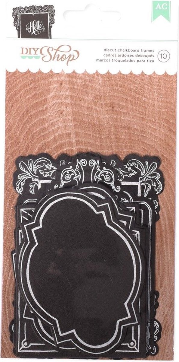 American Crafts Diecut - Chalkboard Frames - 10stuks