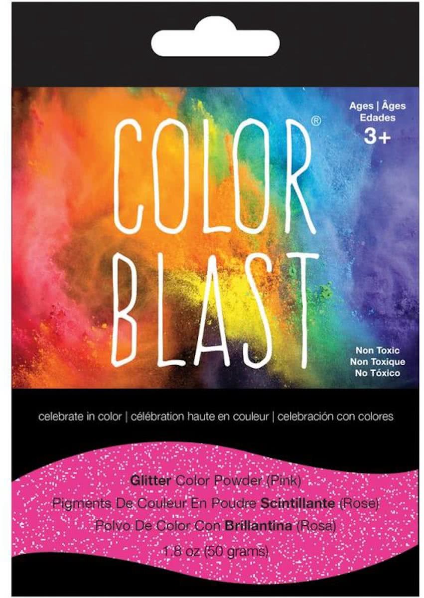 Color Blast kleurpoeder Glitter pink rose Color run