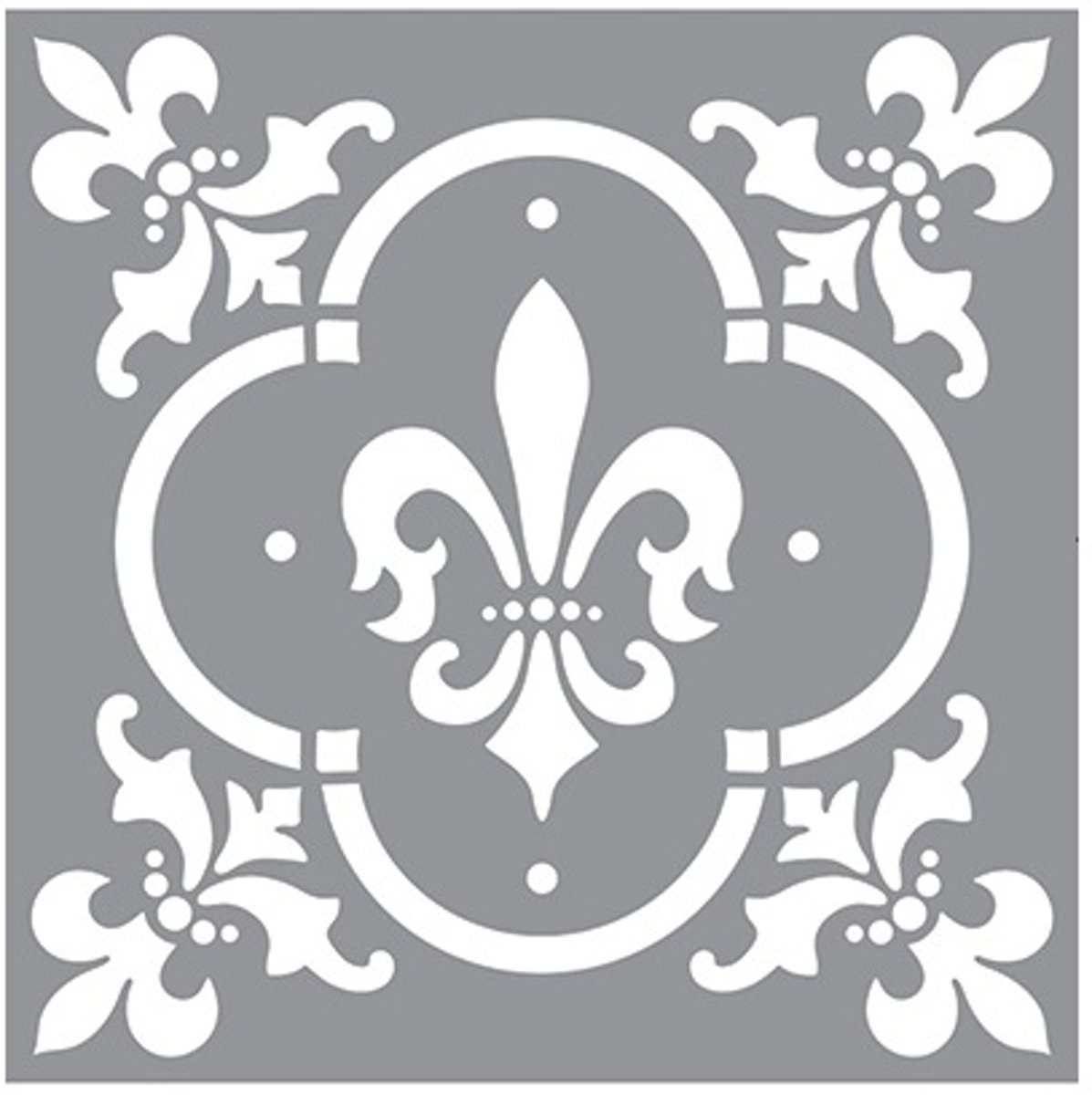 Sjabloon stencil Fleur de Lis Tile