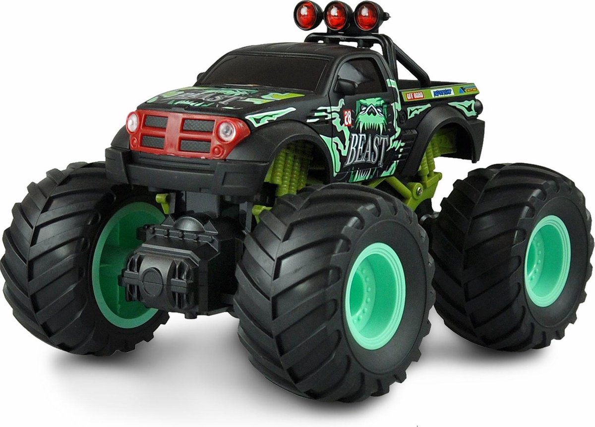   Groen Brushed 1:18 RC auto Elektro Monstertruck Achterwielaandrijving RTR 2,4 GHz