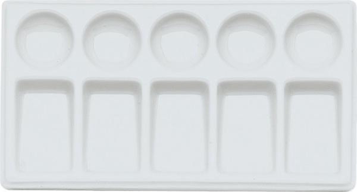 Mengpalet - Rechthoek - Porselein - 10-vaks