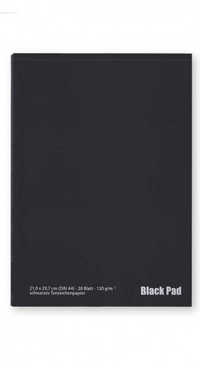 Tekenblok - Black Pad - Zwart Tekenpapier - A3 - 120gr - Talens AMI - 10 vellen