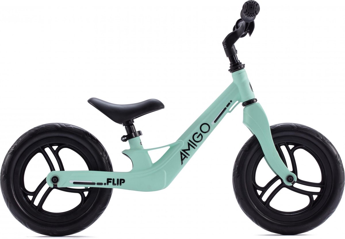 AMIGO Flip - Loopfiets 12 inch - Jongens en Meisjes - Mintgroen